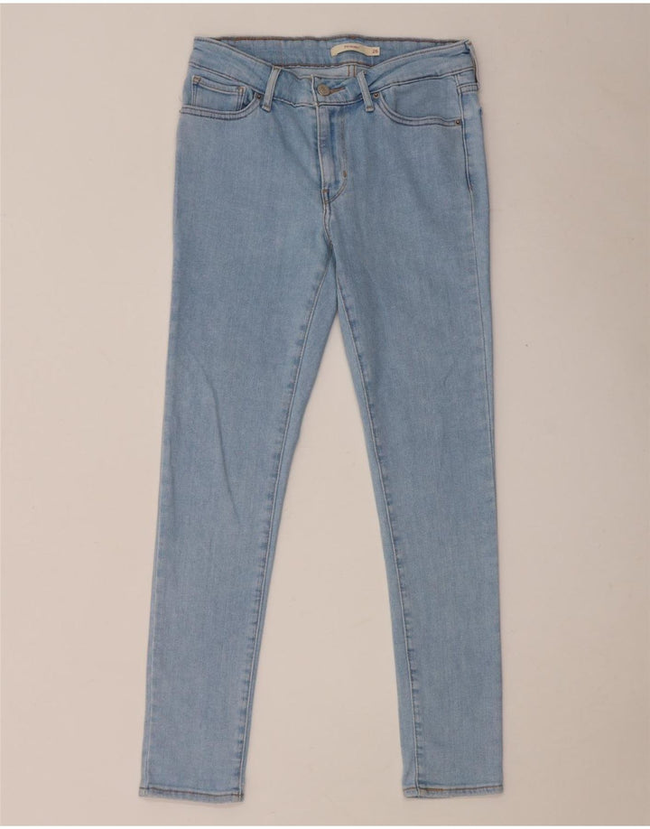 Levi's Dame 711 Skinny Jeans W26 L28 Blå Bomuld