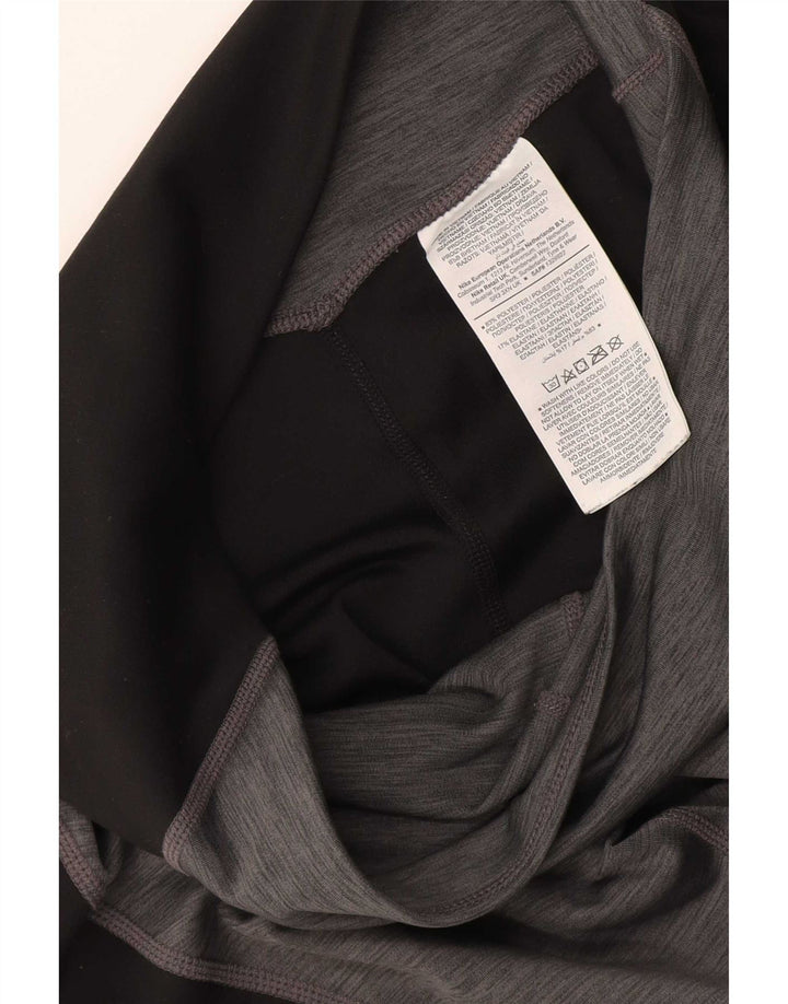 Nike Dame Leggings UK 12 Medium Grey Colourblock Polyester