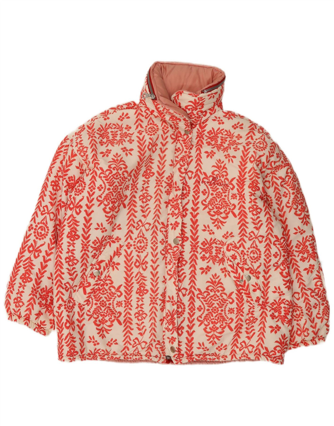 Belfe & Womens Oversized hættejakke vendbar IT 42 Medium Red Floral