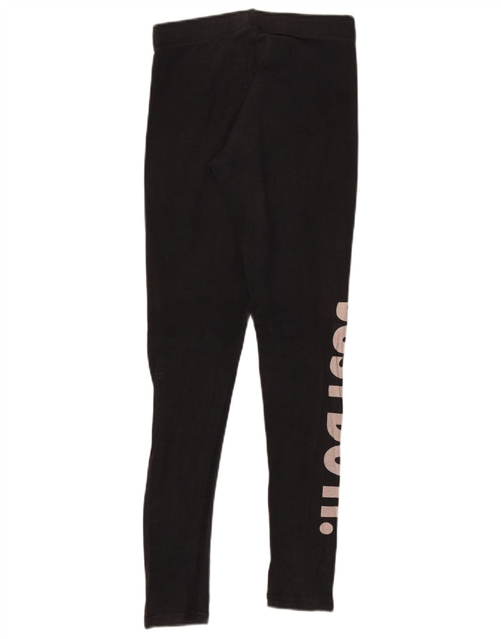 Nike Dame Grafiske Leggings UK 10 Small Black Bomuld