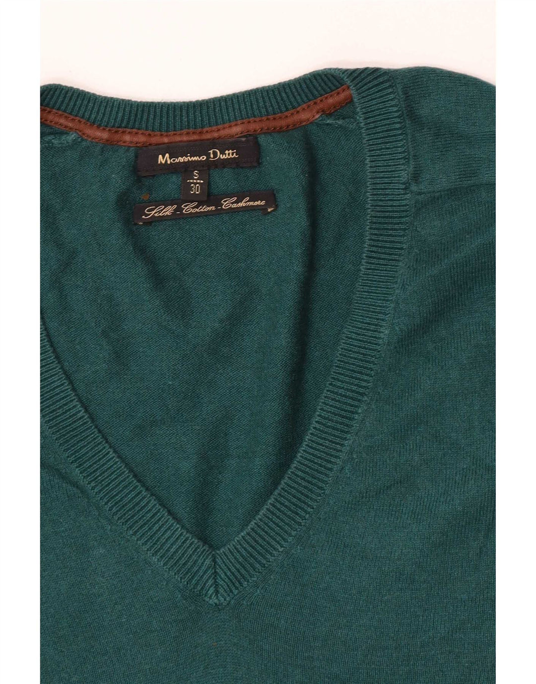 Massimo Dutti Herre V-hals sweater Lille Grøn Silke