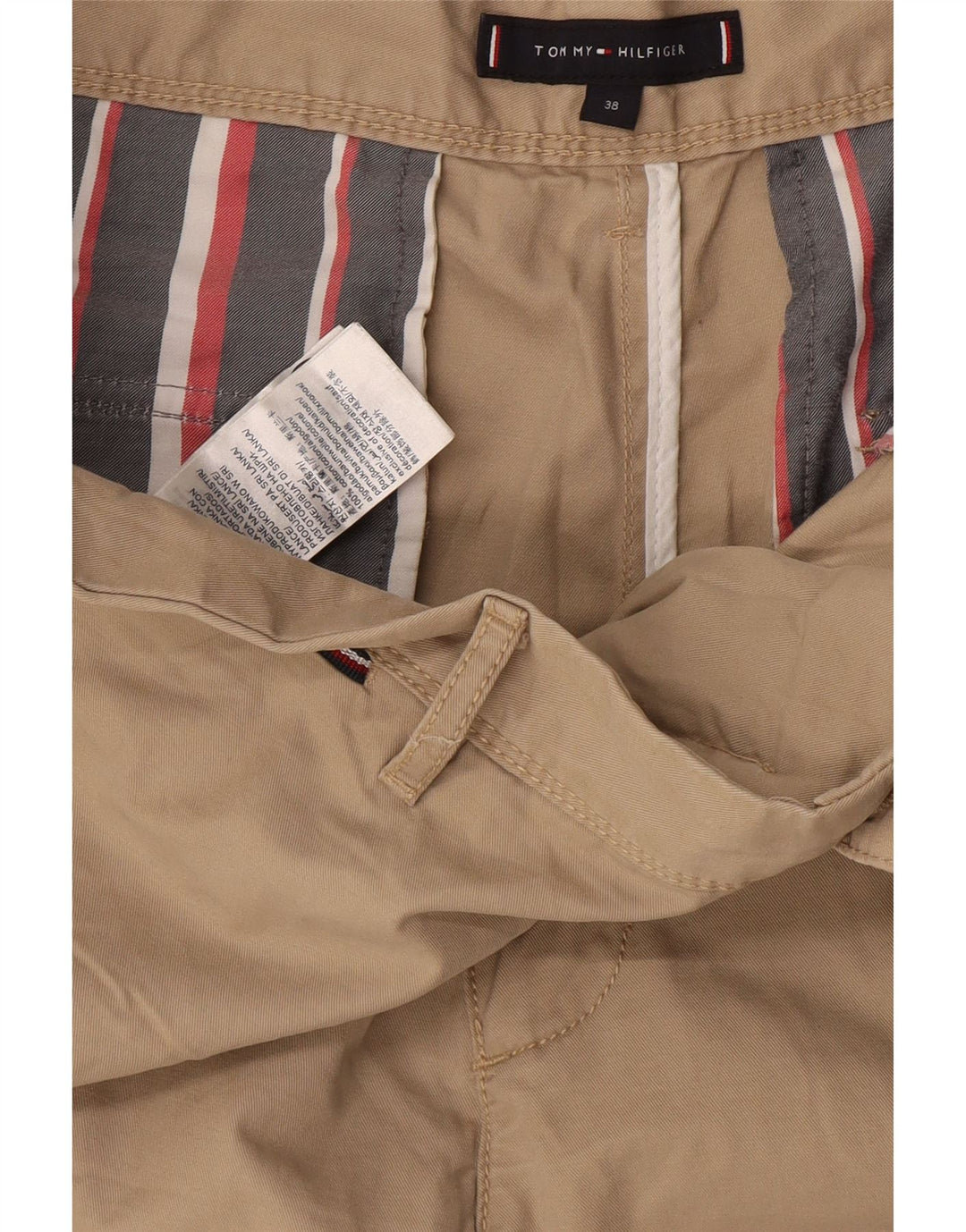 Tommy Hilfiger Herre Cargo Shorts W38 XL Beige Bomuld