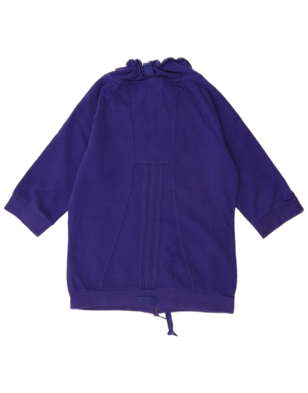 ADIDAS Sweatshirt med 3/4 ærmer til kvinder UK 10 Lille blå bomuld