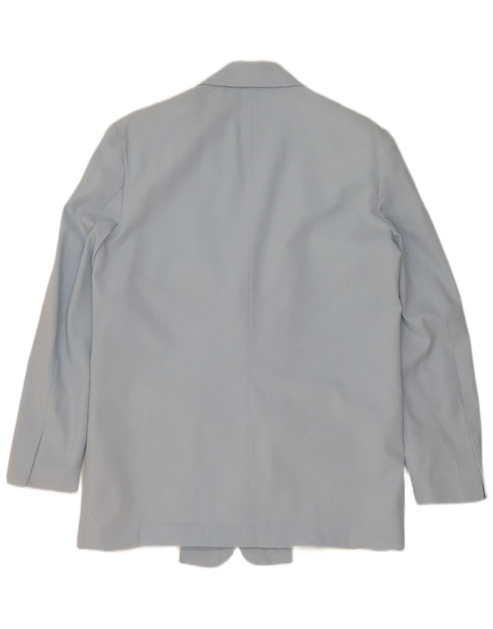 Zara Dame 2 Buttons Oversized Blazer Jacket UK 10 Small Blue
