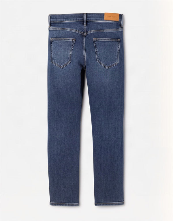Gant Girls Slim Jeans 11-12 År W26 L26 Blå Bomuld