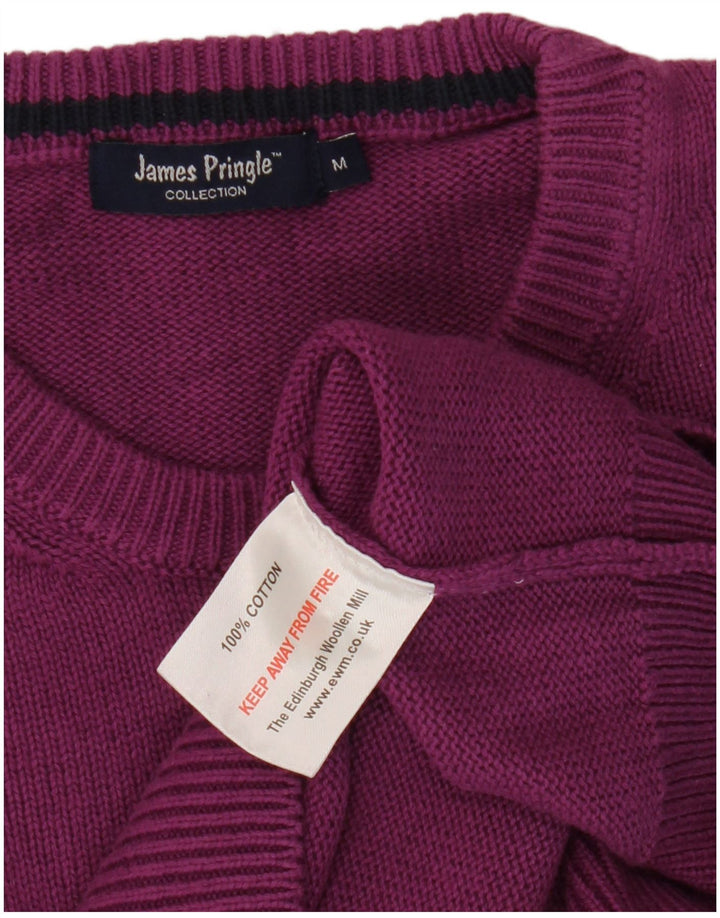 JAMES PRINGLE Herre sweater med rund hals, medium lilla bomuld