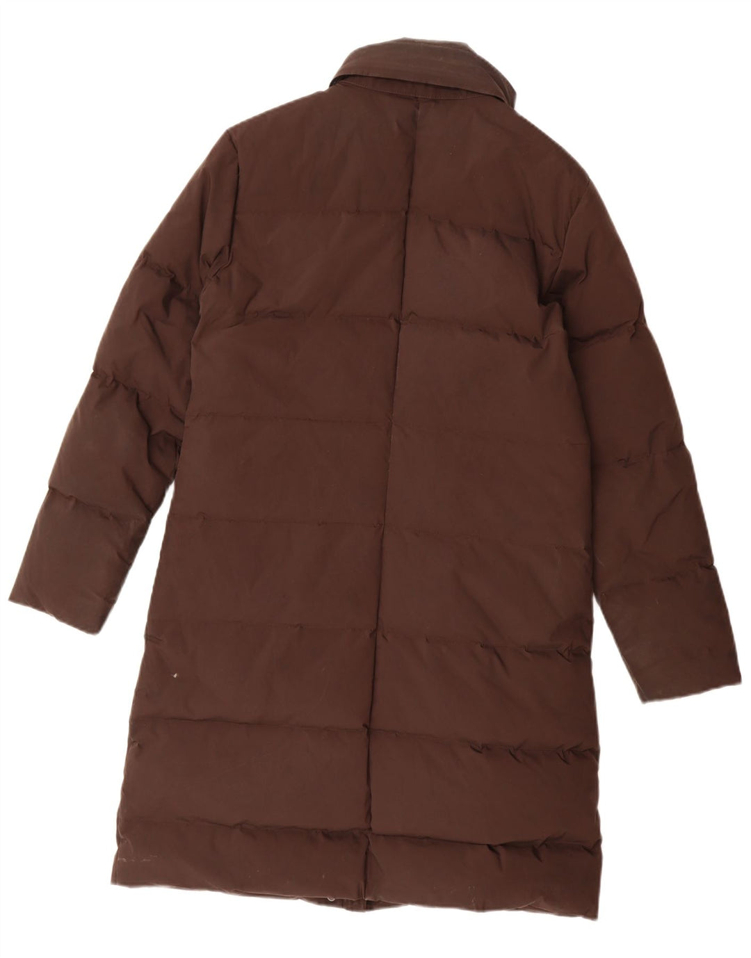 Aspesi Dame Hætte Polstret Frakke UK 14 Medium Brun Nylon