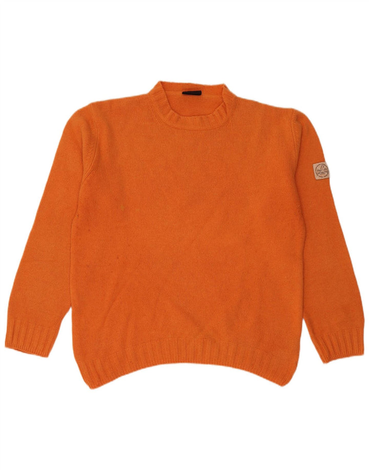 Murphy & Nye Herre sweater med rund hals XL Orange Uld