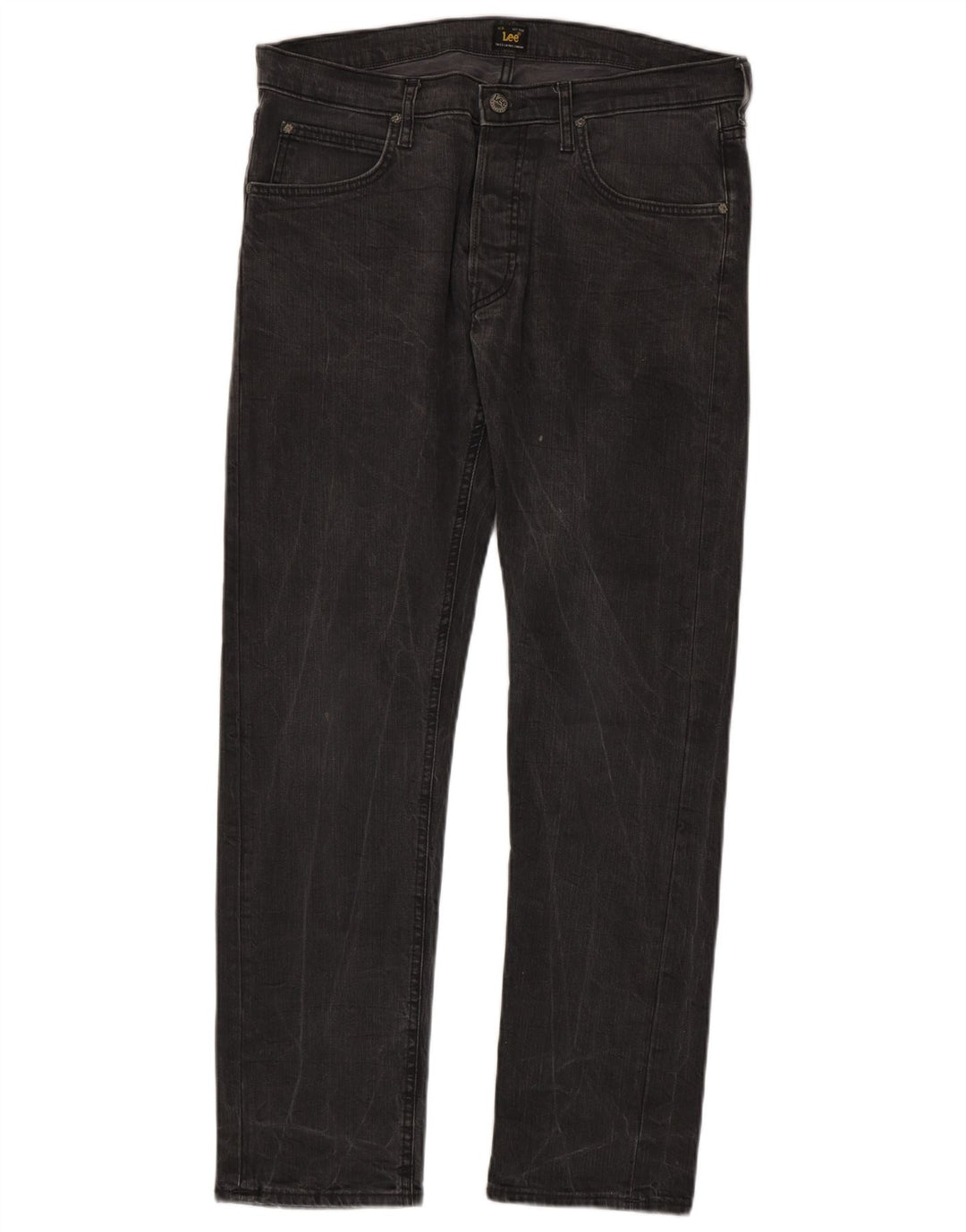 LEE Mens Daren Straight Jeans W34 L32 Grå Bomuld