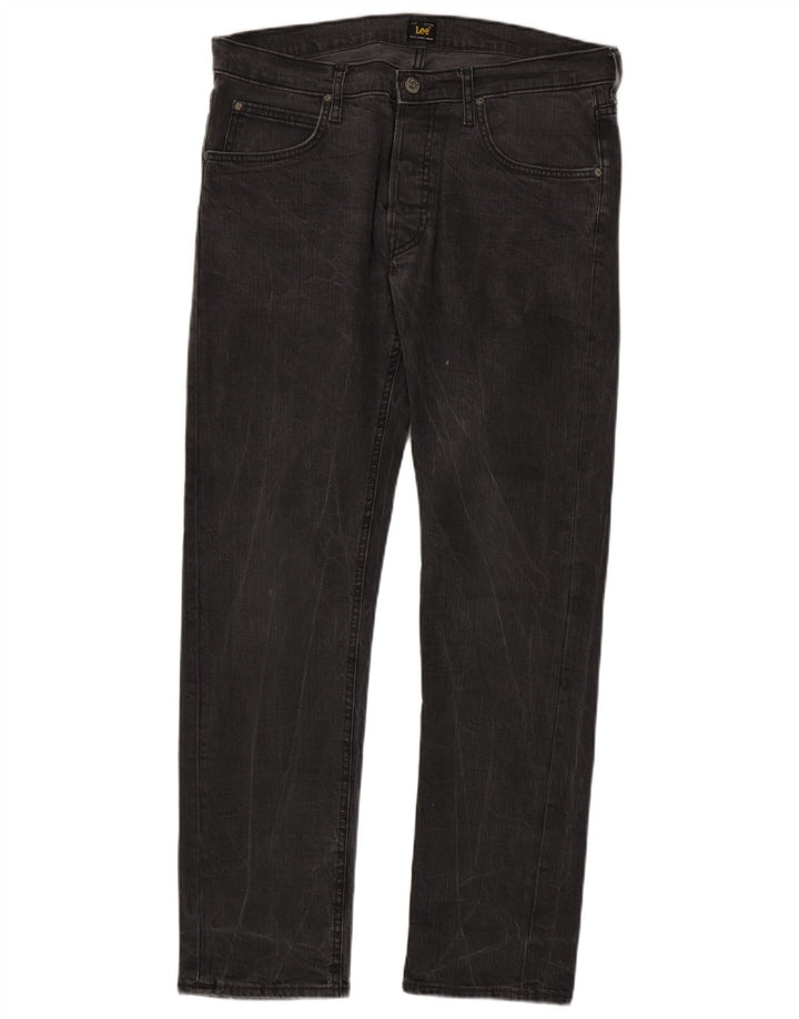 LEE Mens Daren Straight Jeans W34 L32 Grå Bomuld