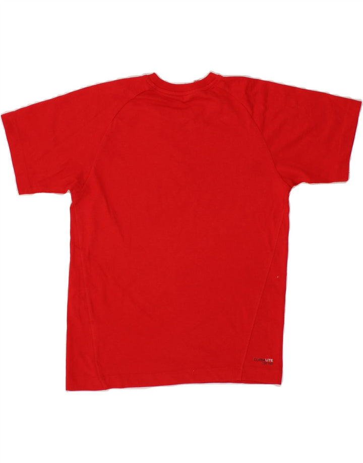 ADIDAS Boys Graphic T-Shirt Top 11-12 Years Red Vintage Adidas and Second-Hand Adidas from Messina Hembry 