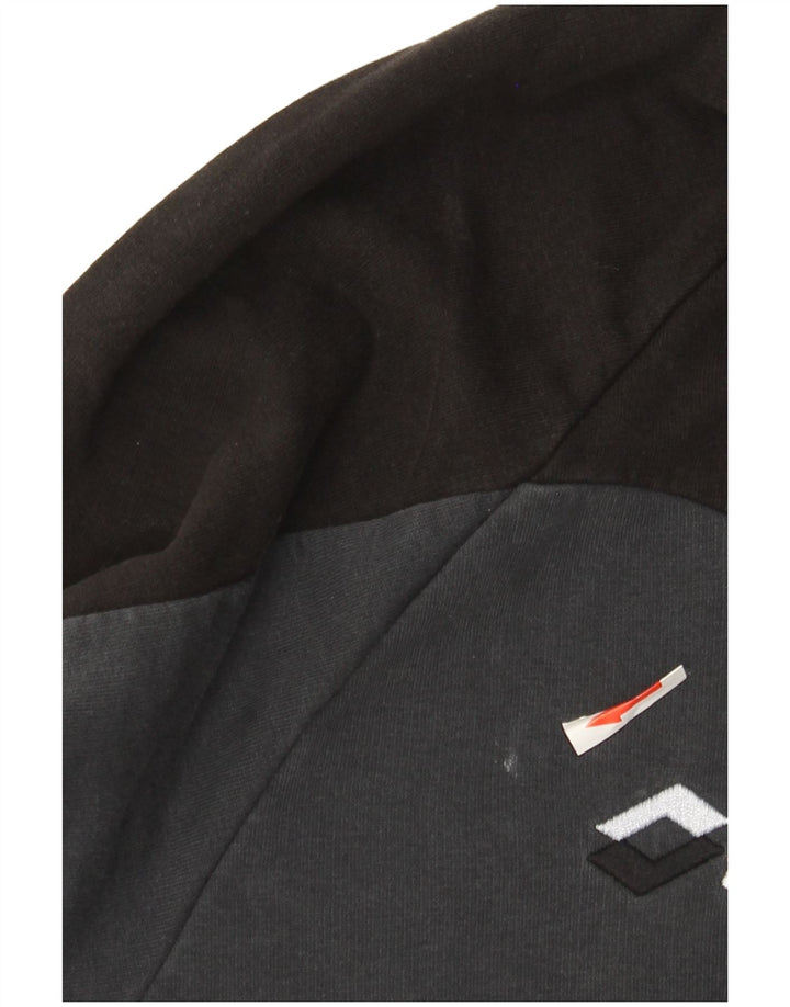 Lotto Herre Grafisk Sweatshirt Jumper Stor Sort Colourblock Bomuld