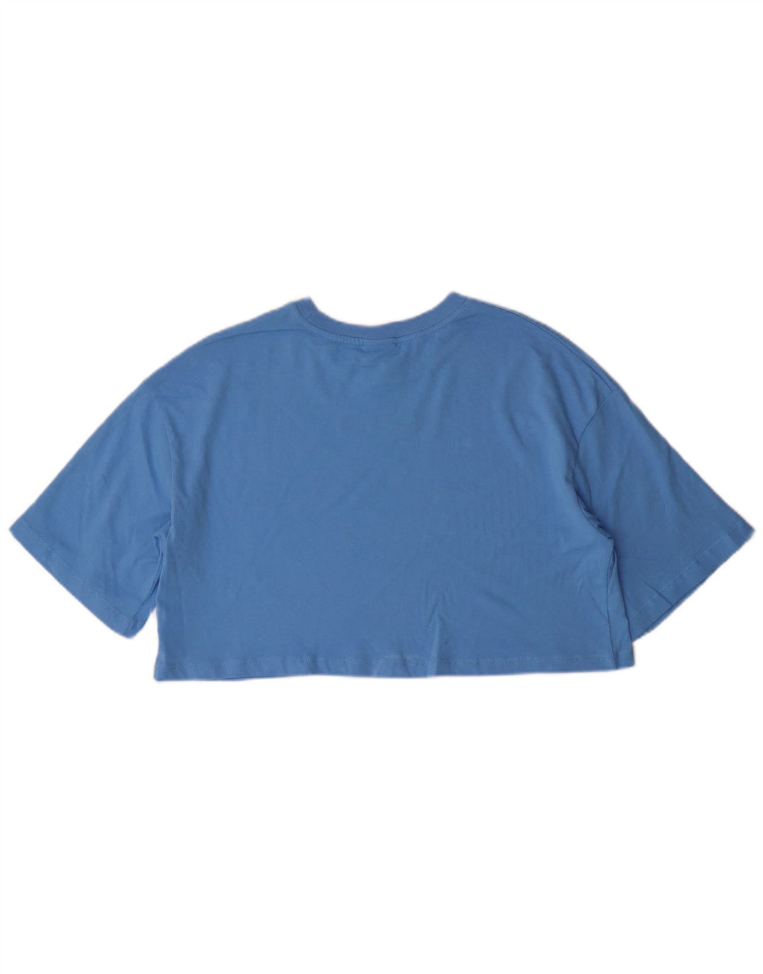 NIKE Womens Crop Graphic T-Shirt Top UK 14 Medium Blue Cotton