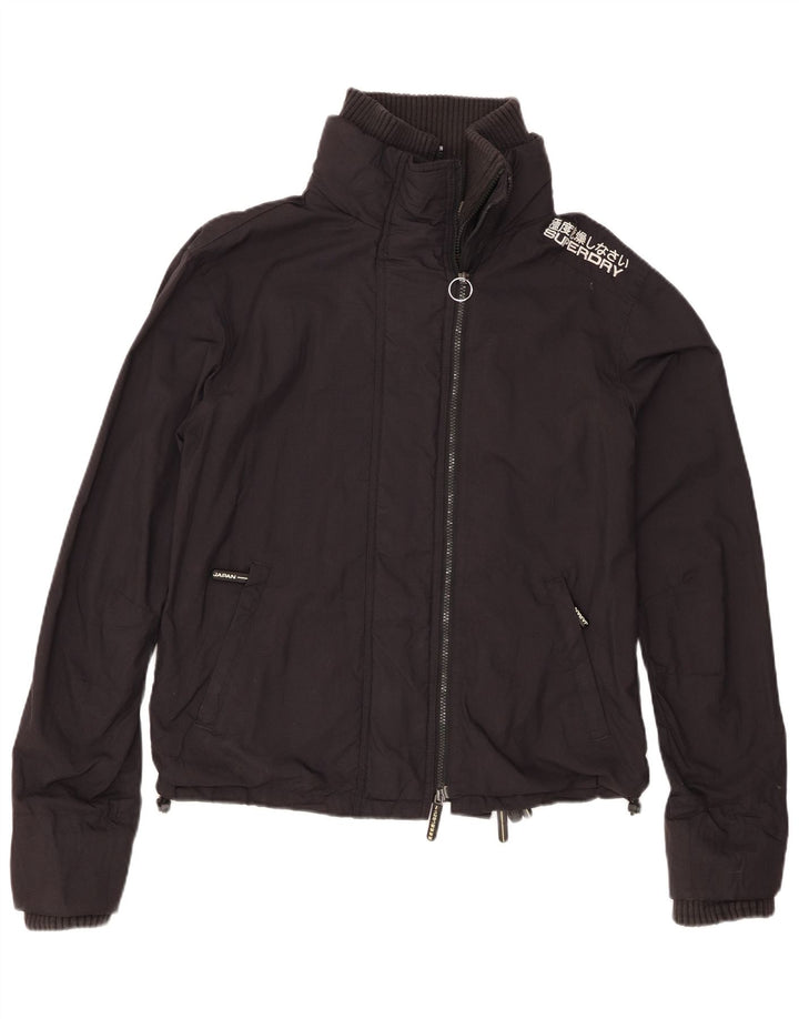 Superdry Regnjakke til kvinder UK 14 Medium Sort Nylon