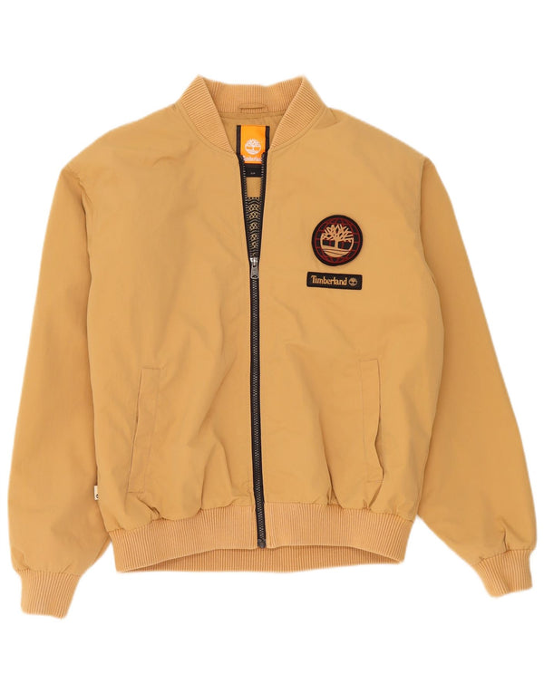 Timberland Herre Loose Fit Bomber Jacket UK 36 Small Beige Nylon