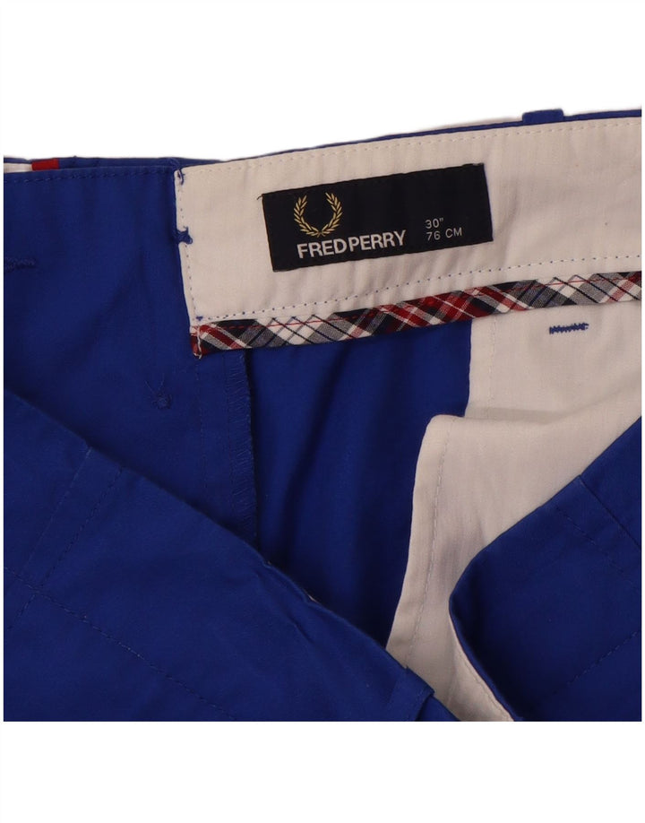 FRED PERRY Chino Shorts til mænd W30 Medium Blue Bomuld