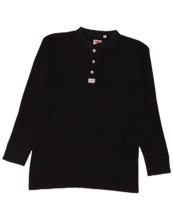 Levi's Mens Top Long Sleeve Medium Black Cotton