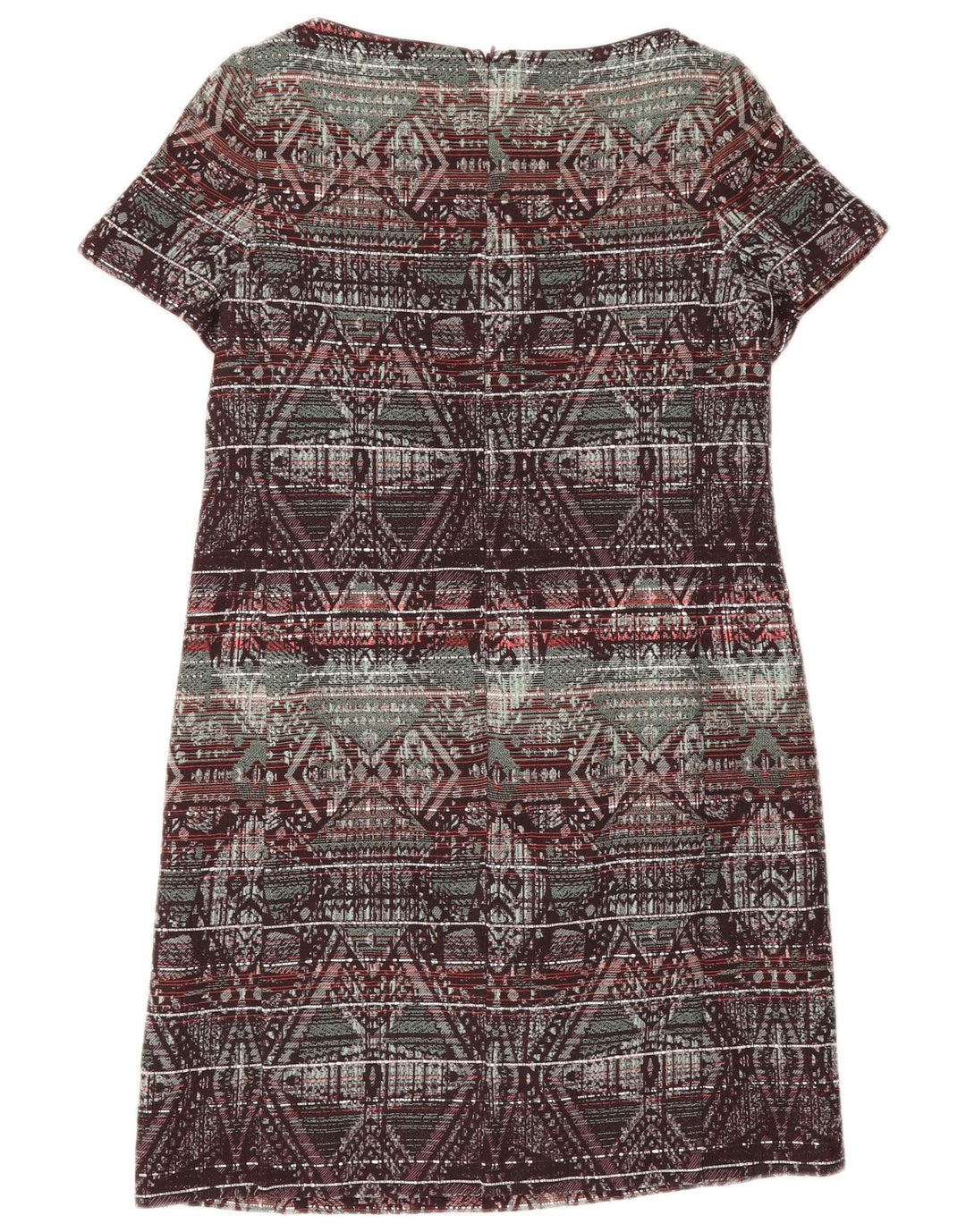 Monsoon Womens Shift Dress UK 12 Medium Flerfarvet geometrisk bomuld