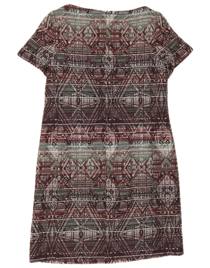 Monsoon Womens Shift Dress UK 12 Medium Flerfarvet geometrisk bomuld