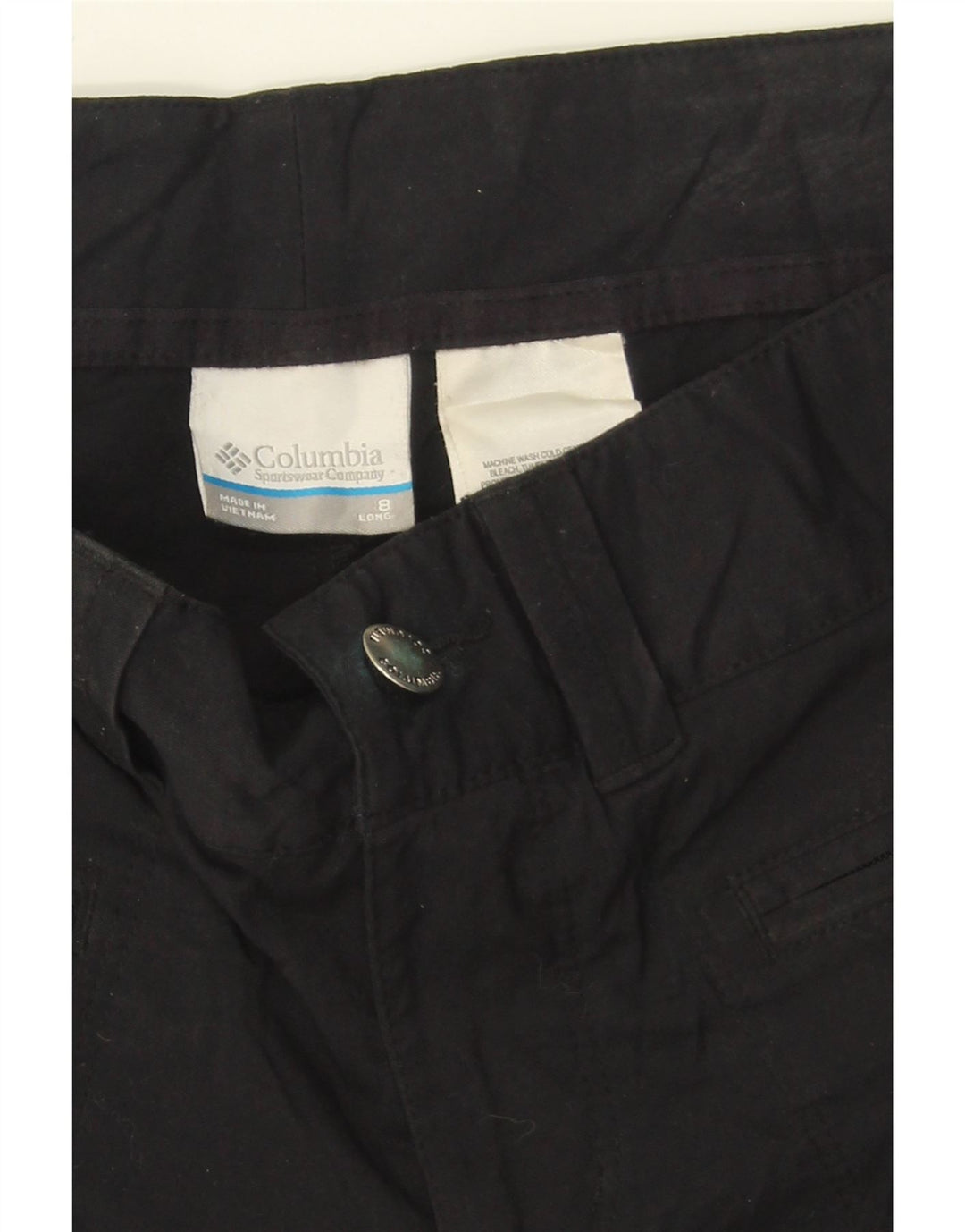 COLUMBIA Womens Long Bootcut Hiking Trousers US 8 Medium W30 L31 Black Vintage Columbia and Second-Hand Columbia from Messina Hembry 
