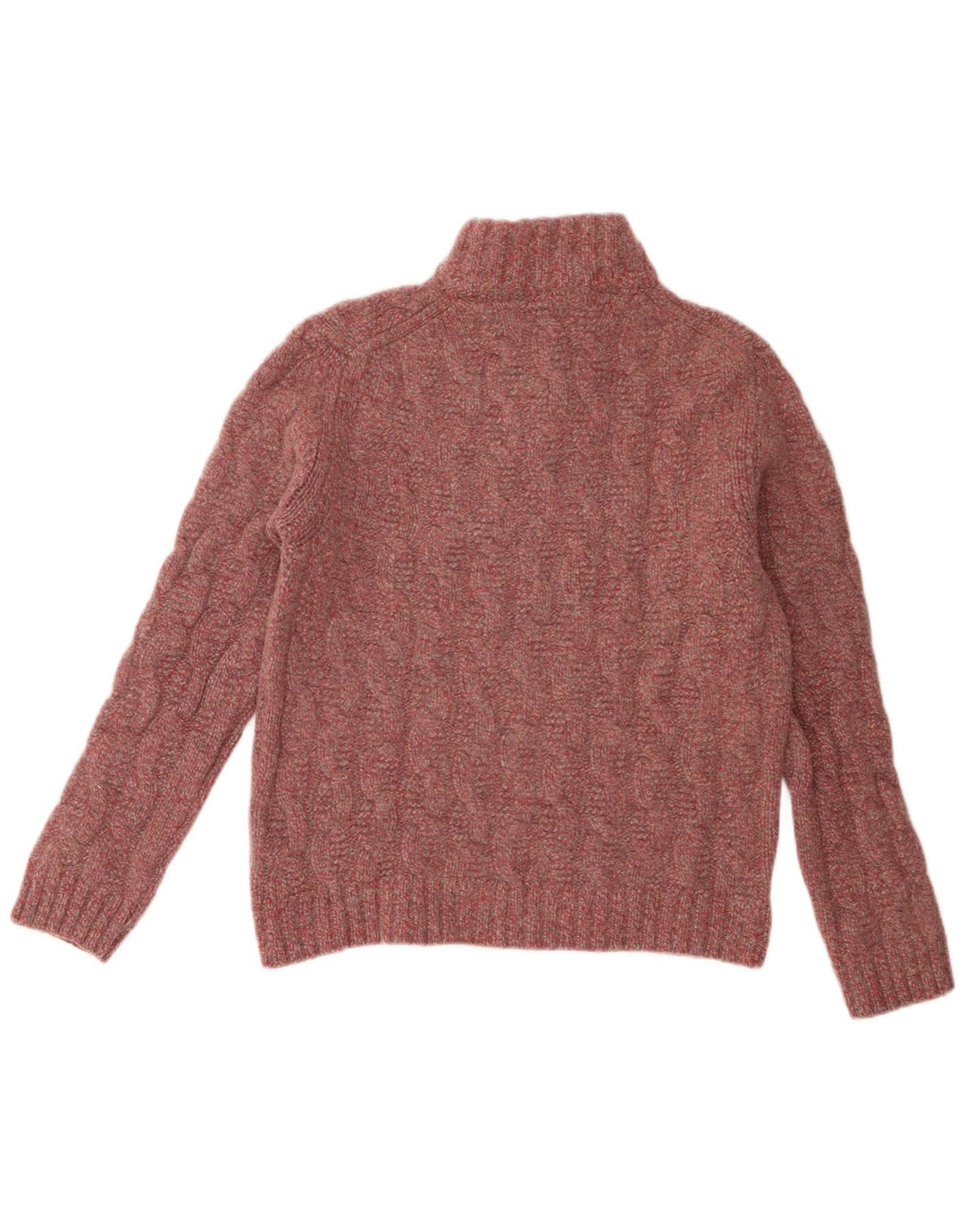 Massimo Dutti Dame Button Neck Jumper Sweater UK 20 2XL Pink Uld