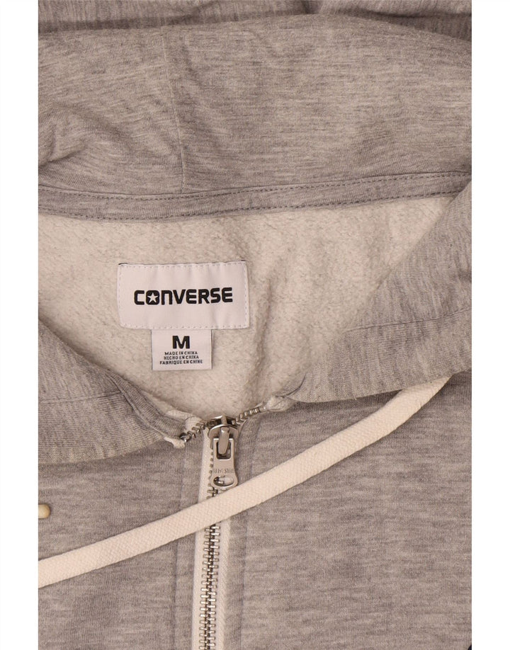 Converse Hættetrøje med lynlås til mænd mellemgrå bomuld