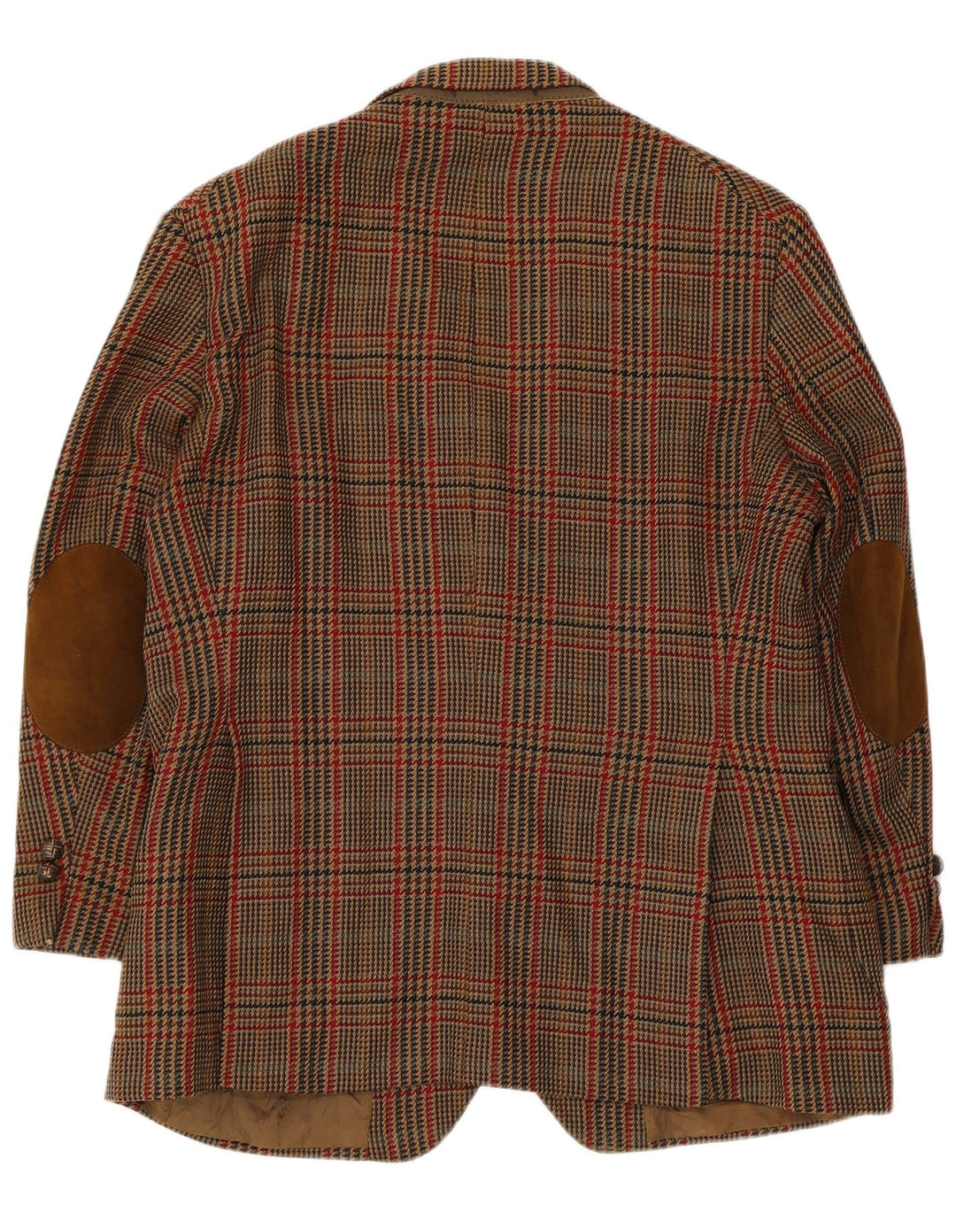 DAKS Herre 2-knaps blazerjakke UK 38 Medium Brown Houndstooth New Wool