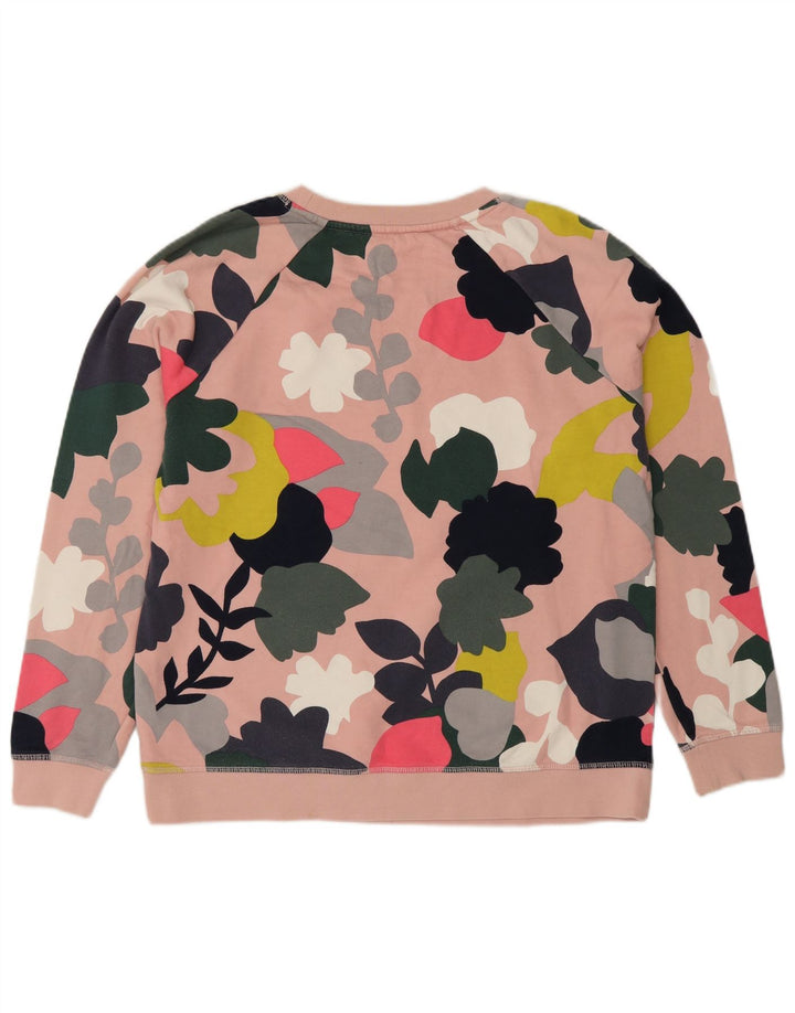 Boden Womens Regular Fit Sweatshirt Jumper Medium Pink Floral Bomuld