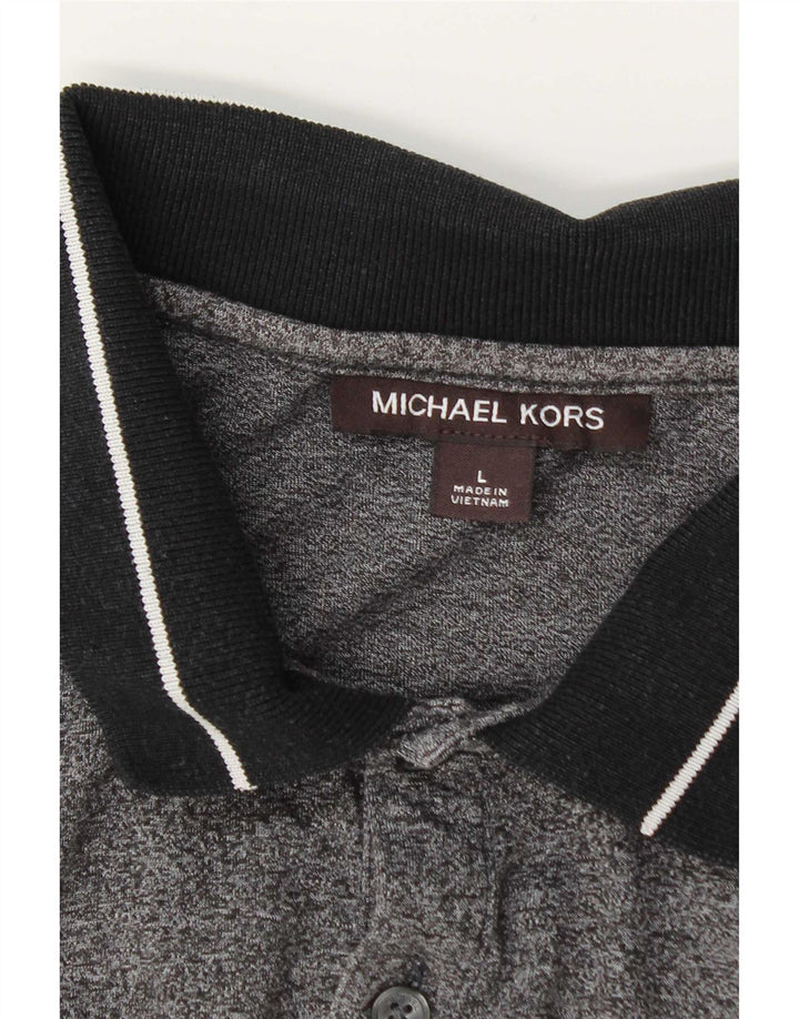 Michael Kors Herre Polo Shirt Large Grey Flecked