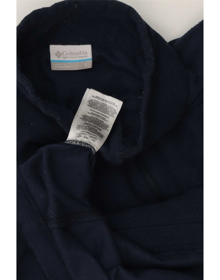 Columbia Herre lynlås hals fleece jumper stor marineblå polyester