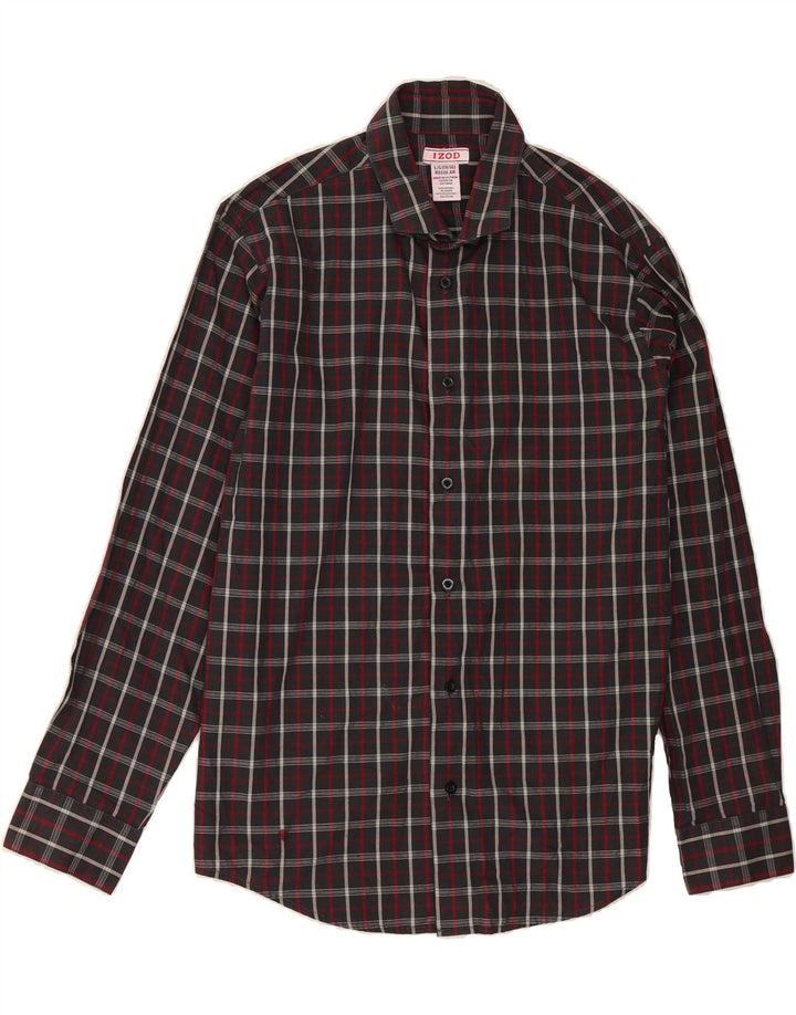 IZOD Boys Formal Shirt 14-15 Years Large Black Check Cotton Vintage Izod and Second-Hand Izod from Messina Hembry 