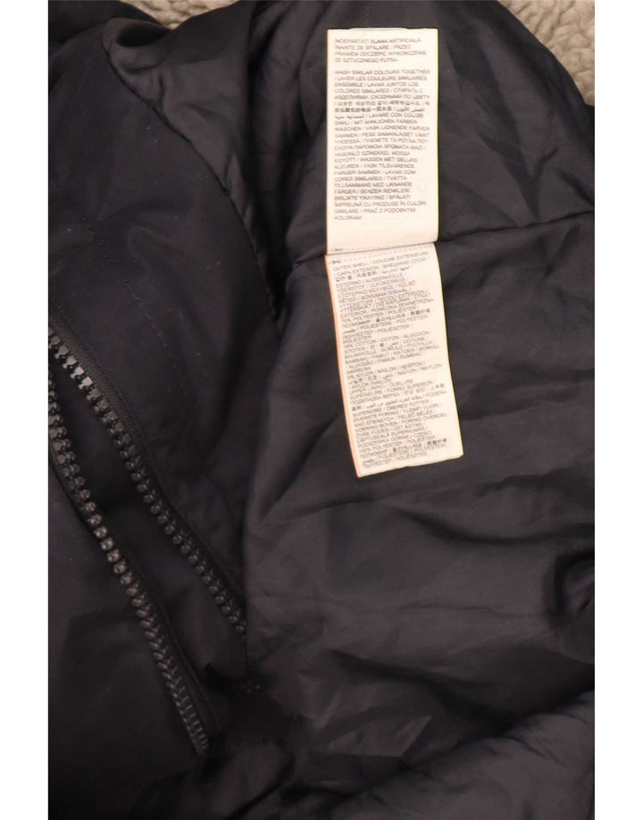 Superdry høj hættejakke til mænd UK 42 XL marineblå polyester