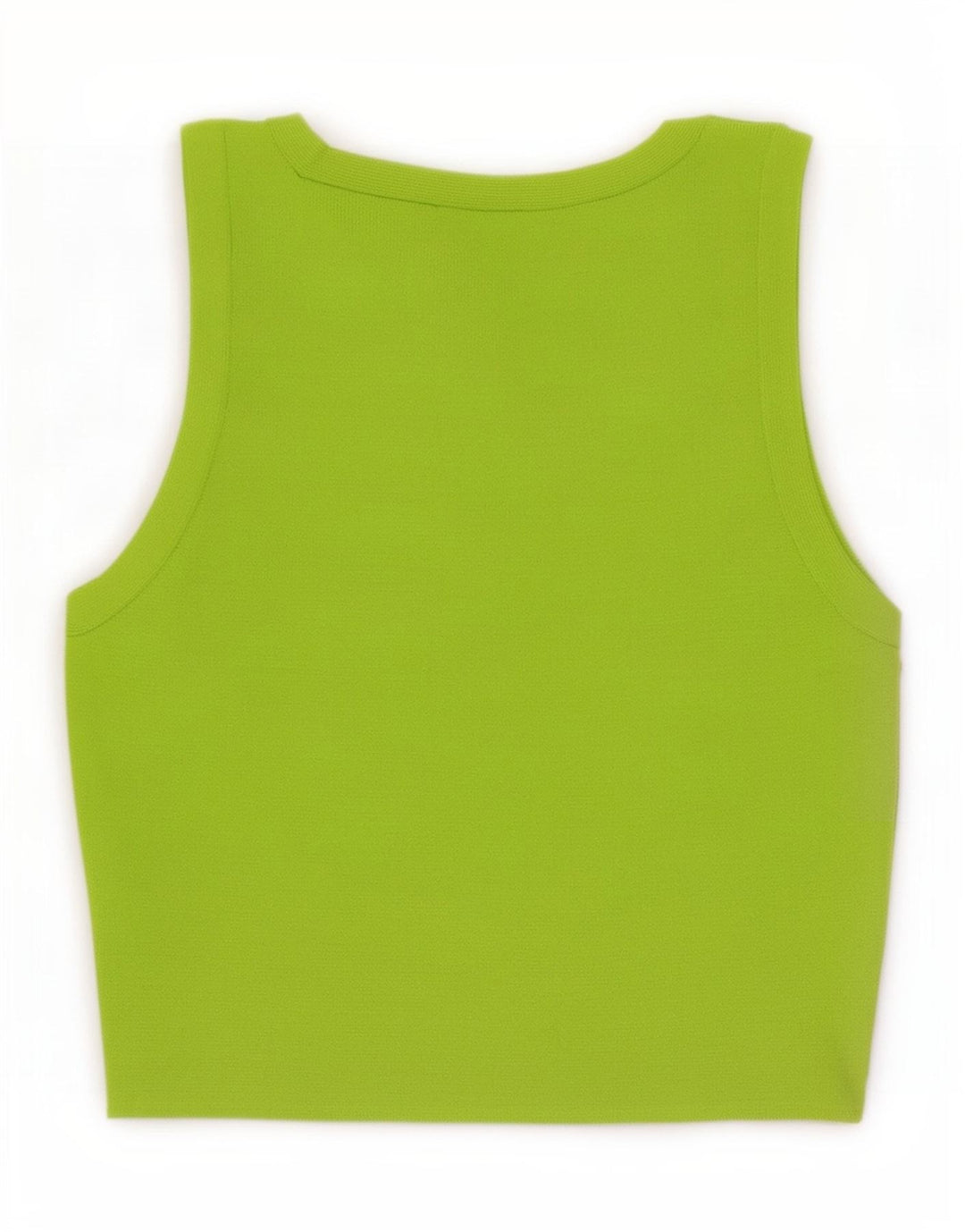 Zara Womens Crop Vest Top UK 8 Small Green Viscose