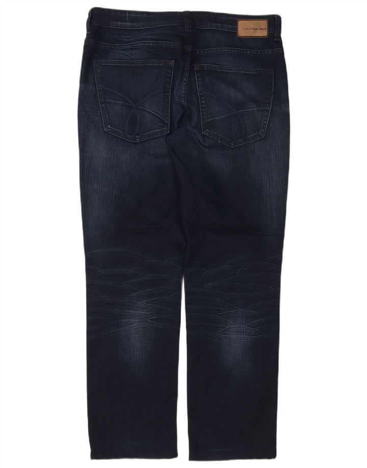 Calvin Klein Herre Regular Slim Jeans W32 L30 Blå