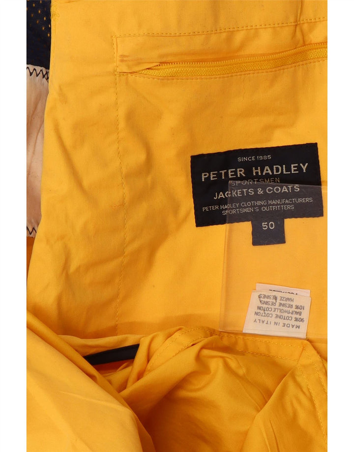 Peter Hadley Herre Utility Jacket IT 50 Stor Gul Bomuld