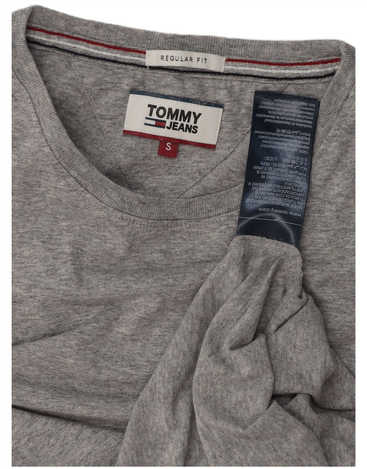 TOMMY HILFIGER Herre Regular Fit T-Shirt Top Lille Grå Bomuld