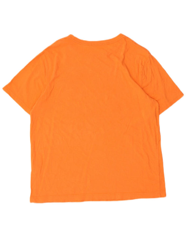 Nautica Herre grafisk T-shirt Top Medium Orange Bomuld