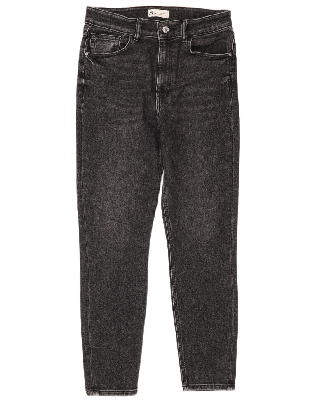 Zara Dame High Rise Skinny Jeans EU 40 Medium W30 L28 Grå