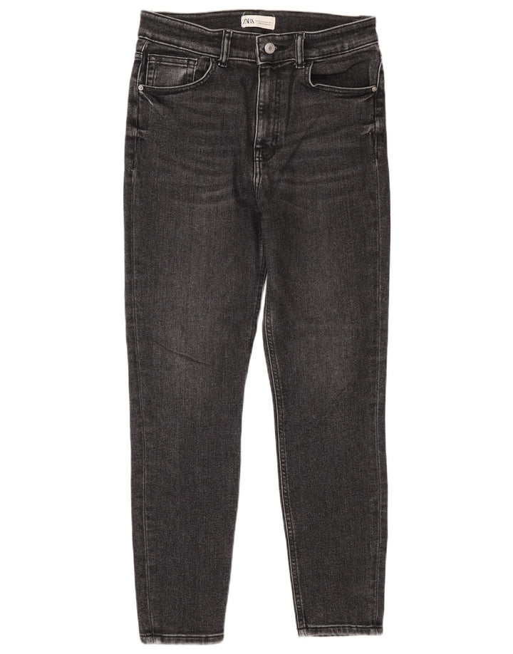 Zara Dame High Rise Skinny Jeans EU 40 Medium W30 L28 Grå