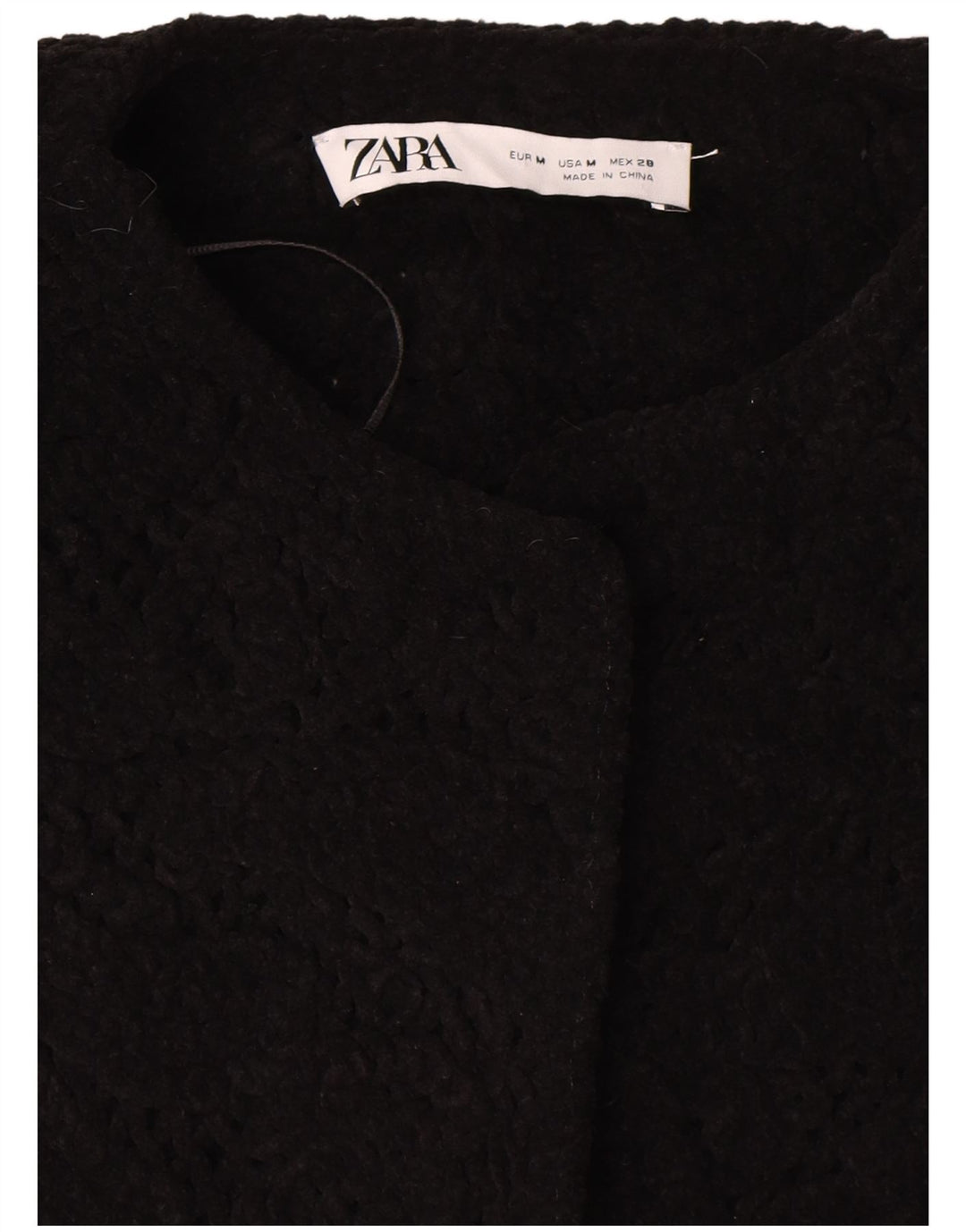 Zara Kortærmet Oversized Blazer Jakke UK 14 Medium Sort