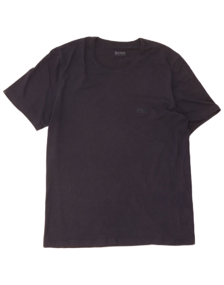 Hugo Boss Herre T-Shirt Top Stor Marineblå Bomuld