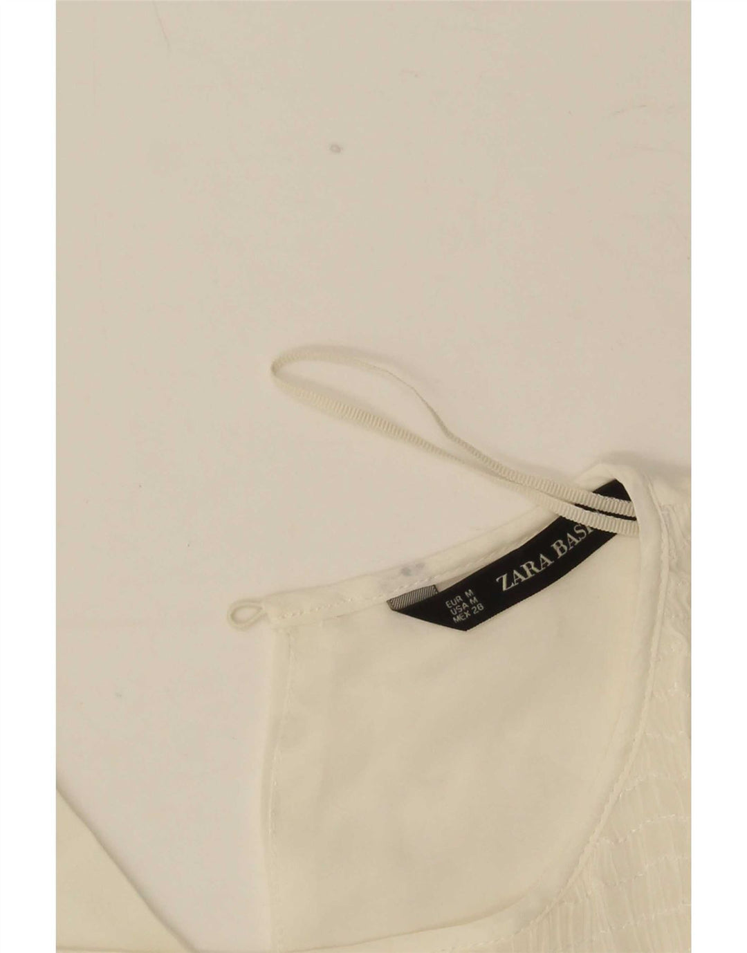 Zara Dame ærmeløs bluse Top UK 14 Medium Off White