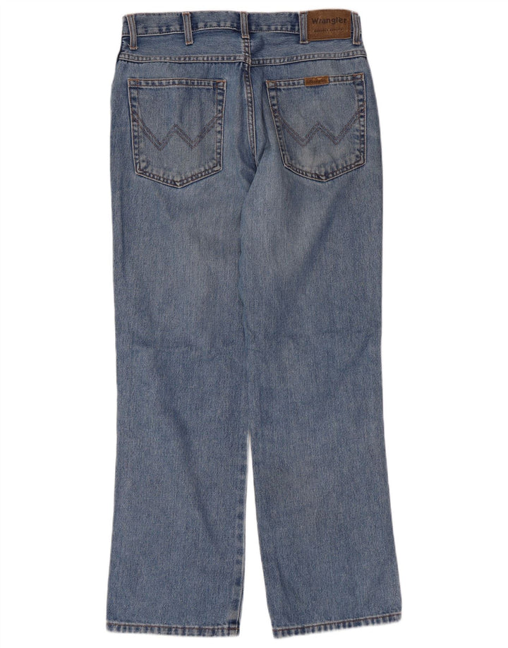 WRANGLER Herre Regular Fit Straight Jeans W32 L30 Blå Bomuld