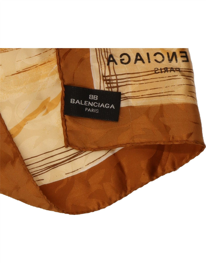 BALENCIAGA Womens Square Scarf One Size L34 Yellow Geometric Silk Vintage Balenciaga and Second-Hand Balenciaga from Messina Hembry 