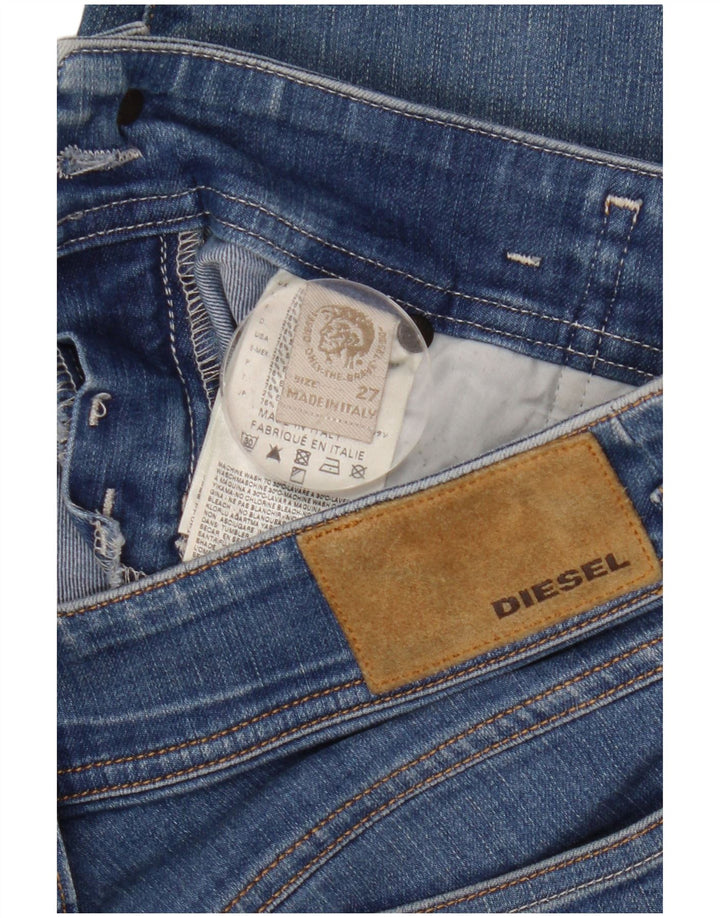 Diesel Dame Slim Jeans W27 L32 Blå Bomuld