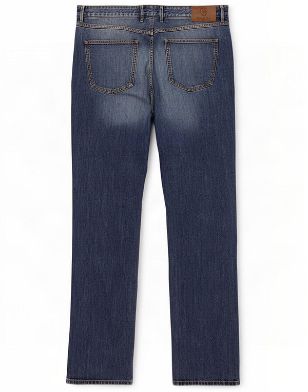 Massimo Dutti Straight Jeans til mænd EU 48 XL W38 L34 Blue Cotton