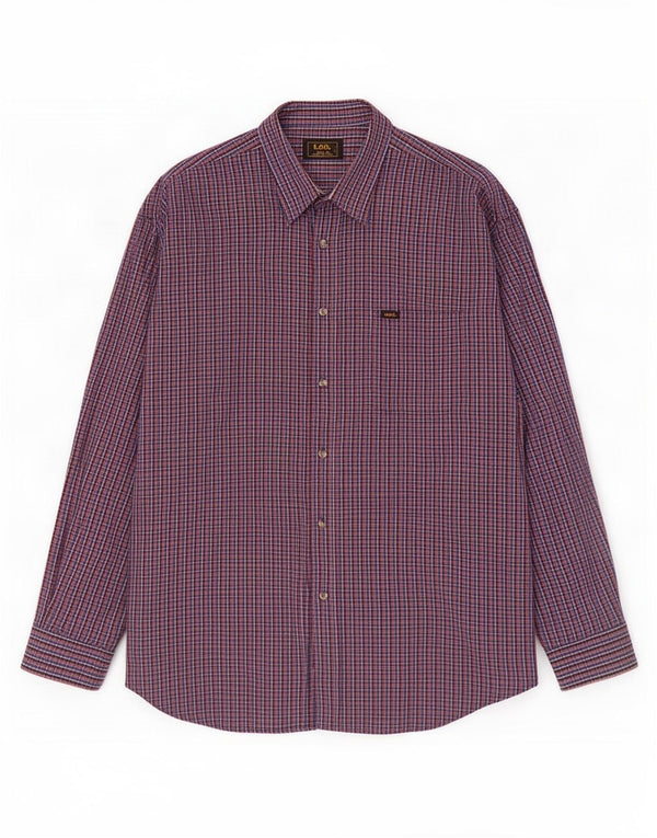 Lee Herreskjorte 2XL Flerfarvet Gingham Bomuld