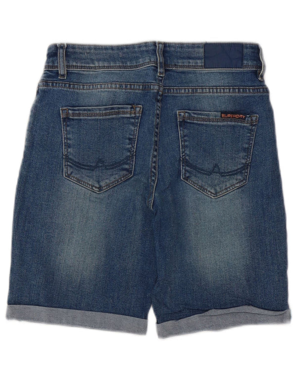 SUPERDRY Bermuda-denimshorts til kvinder W26 Små blå bomuld