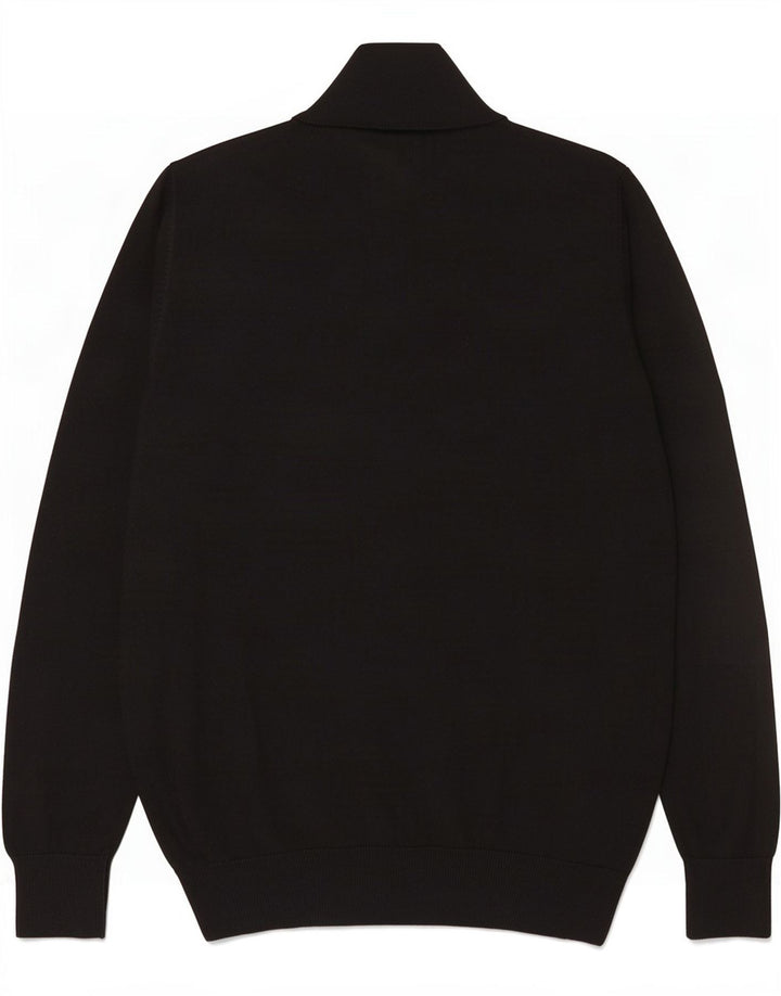 Lyle & Scott Herre sweater med lynlåshals XL sort bomuld