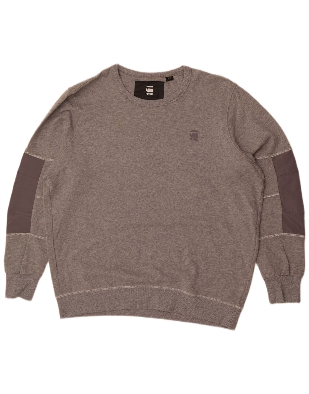 G-Star Herre Sweatshirt Jumper 2XL Grå Colourblock Bomuld